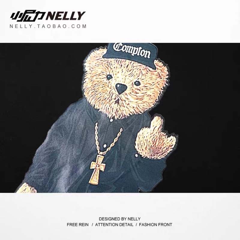 Áo sweater nelly  0175 chất nỉ bông form rộng dành cho nam và nữ fcking bear