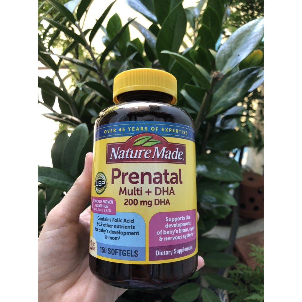 Viên Uống BÀ BẦU Nature Made – Prenatal Multi +DHA 150 Viên [Date Mới]