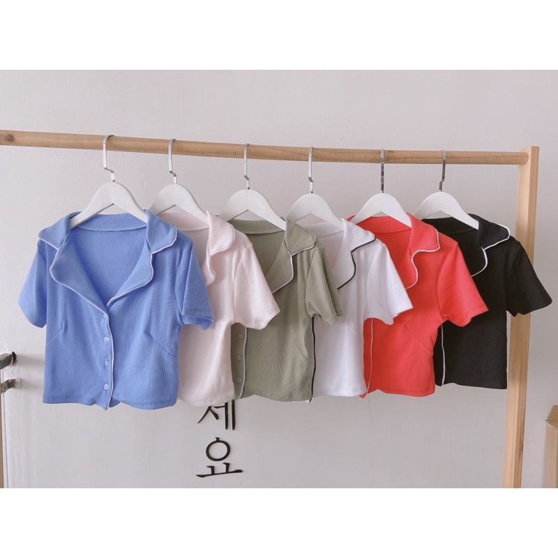 ÁO CROPTOP CỔ VEST