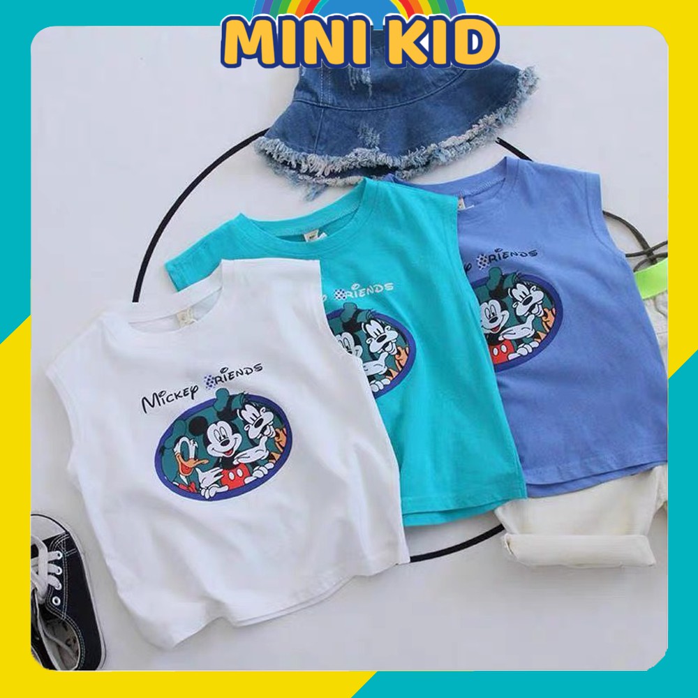 Áo Ba Lỗ Sát Nách MícKey Xuất Xịn Mặc Mùa Hè Cho Bé Trai Cho Bé Gái Size Đại 8-25kg MINI KIDS