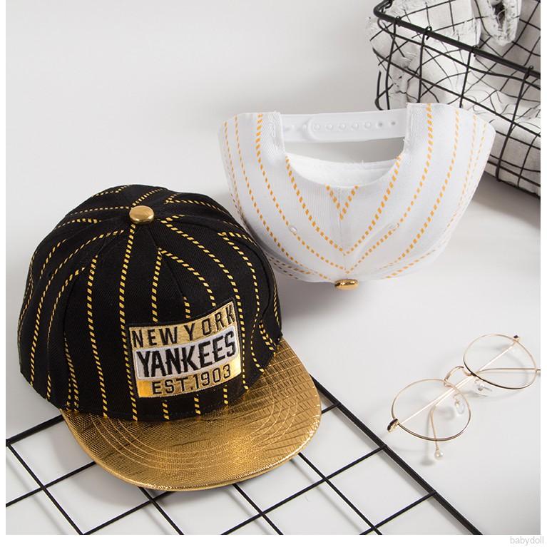 Children Boy Girl Cartoon Hat Alphabet NY Shade Hip Hop Caps Sports Flat Hat