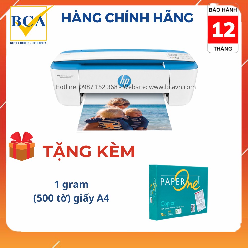Máy in phun đa năng HP DeskJet Ink Advantage 3775 All-in-One Printer (In, Copy, Scan, Wifi) _ J9V87B