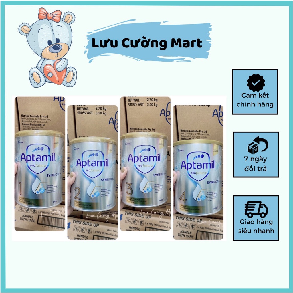 Sữa APTAMIL PRO nội địa Úc 900gr đủ số 1-2-3-4 date xa
