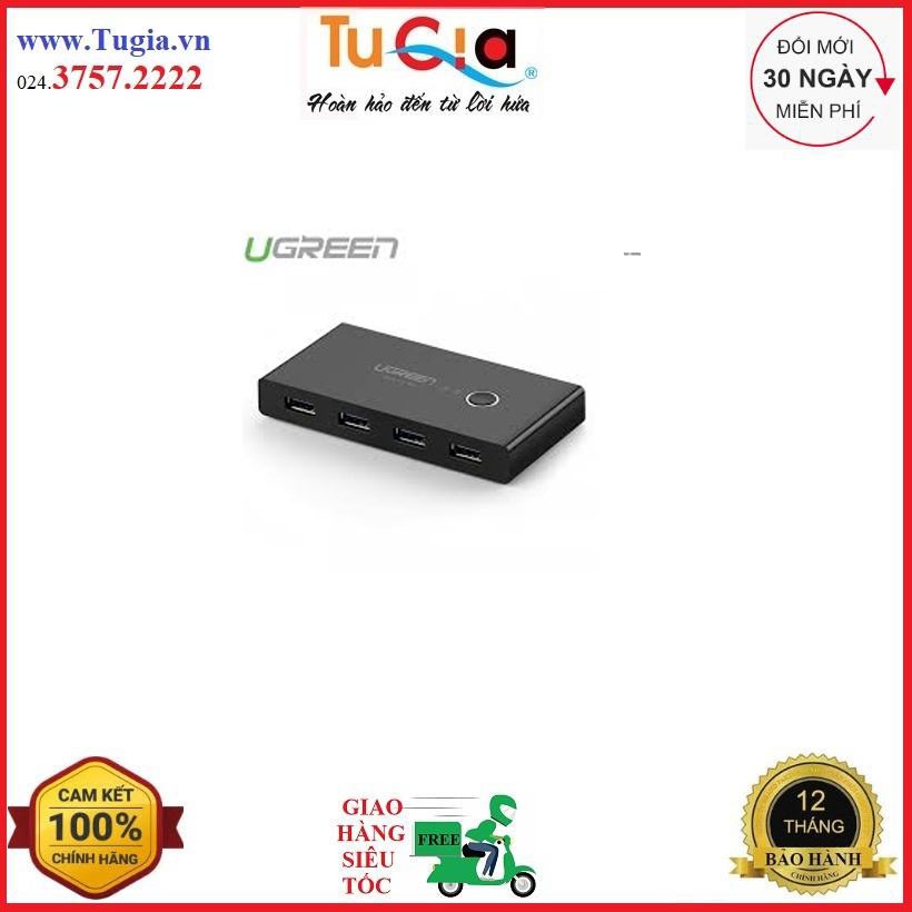 Bộ chuyển mạch (Switch) 2 cổng USB 3.0 chia sang 4 cổng USB 3.0 UGREEN US216 30768 - Hàng Chính Hãng