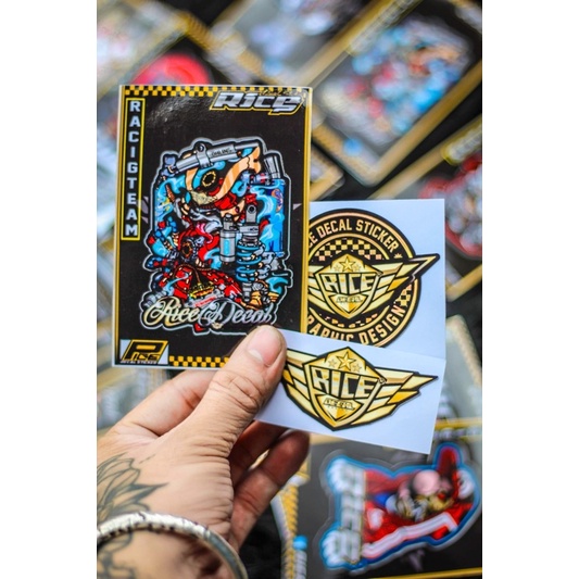 Tem Rice Sticker Sói samurai