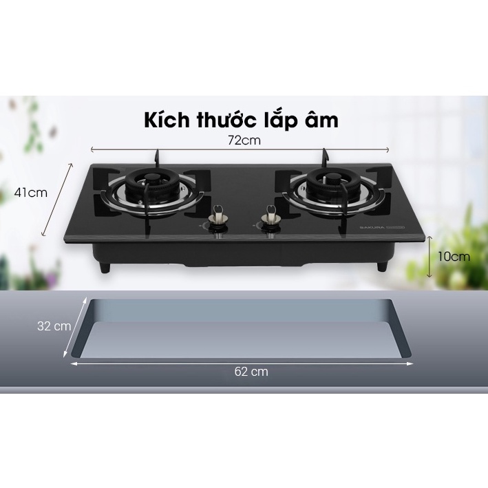 Bếp gas âm Sakura SG-2530GB- Chính hãng trưng bày+Tặng dây gas-bếp bền tốt tiết kiệm gas