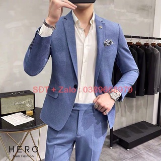 Vest nam màu xanh, bộ vest nam cao cấp, suit nam thanh niên, bộ suit nam