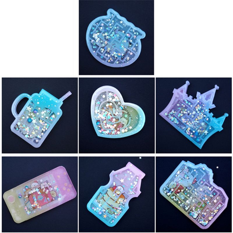 Khuôn nhựa silicone làm mặt dây chuyền resin đa dạng