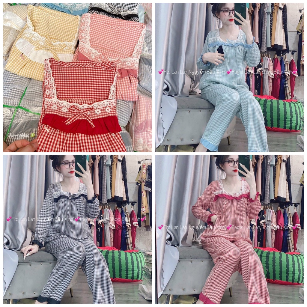 ĐỒ BỘ BẦU MẶC SAU SINH XOÀI BOUTIQUE, CÓ KHÓA CHO BÉ TY, TAY DÀI QUẦN DÀI