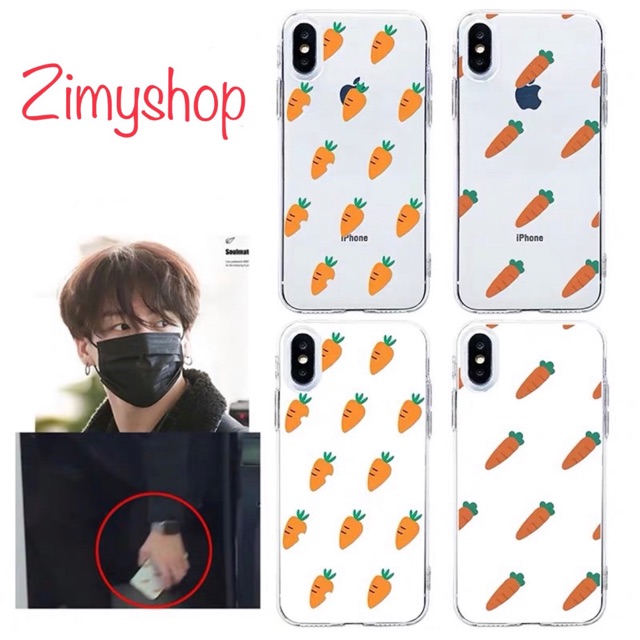 ẢNH THẬT ỐP LƯNG IPHONE CÀ RỐT JUNGKOOK BTS