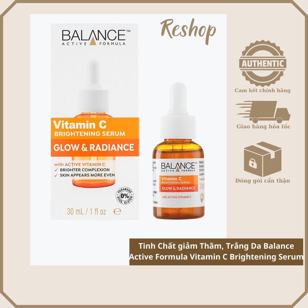 Tinh Chất giảm Thâm, Trắng Da Balance Active Formula Vitamin C Brightening Serum 30ml