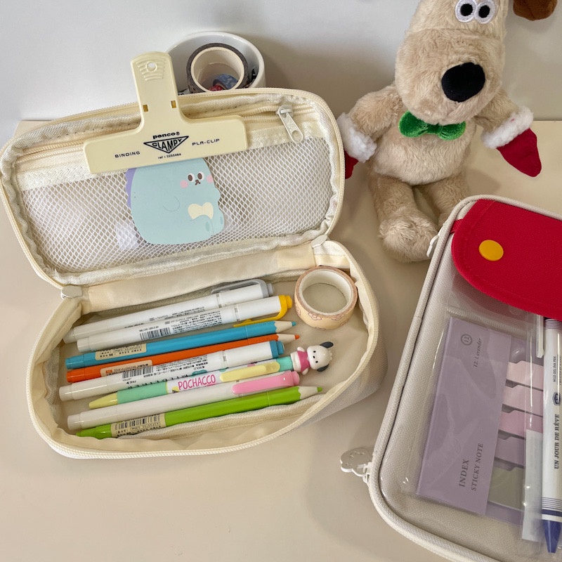 Túi Đựng Bút Canvas Sức Chứa Lớn Đa Năng