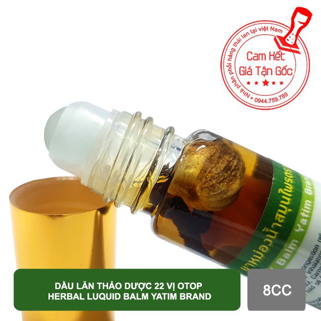 01 chai dầu lăn thảo dược 22 vị Otop Herbal Luquid Balm Yatim Brand
