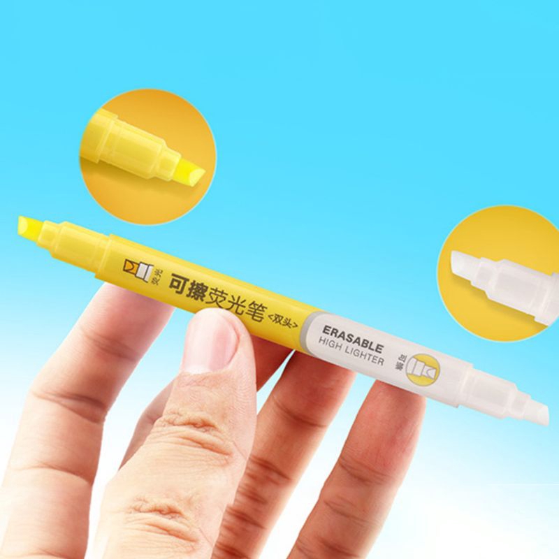 T07 6pcs Double Head Erasable Highlighter Pen Marker Pastel Liquid Chalk Fluorescent Drawing Stationery