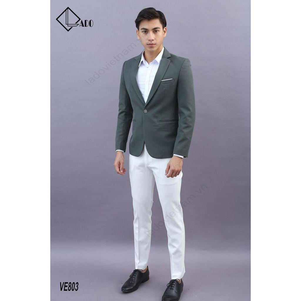 Bộ Vest màu xanh lá cây LADO 803