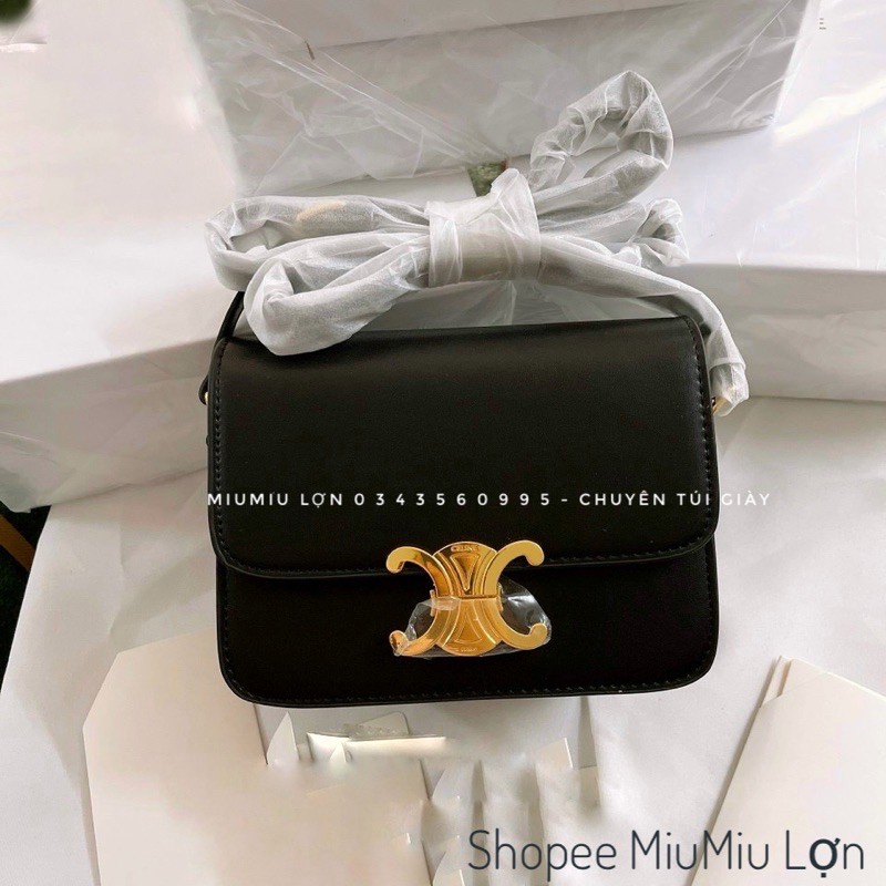 TÚI CE.Li.Ne VUÔNG DA TRƠN KHOÁ X   IB TRƯỚC