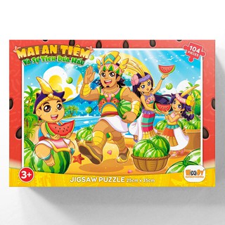TRANH XẾP HÌNH Jigsaw Puzzle 104 Pieces – Mai An Tiêm và Sự Tích Dưa Hấu (25x35cm)