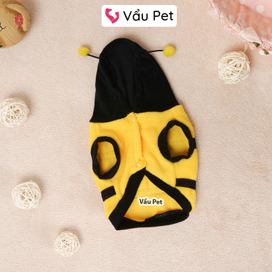 Áo cho chó mèo hình con ong - Quần áo cho chó poodle, con, lớn, mèo, thú cưng Vẩu Pet Shop