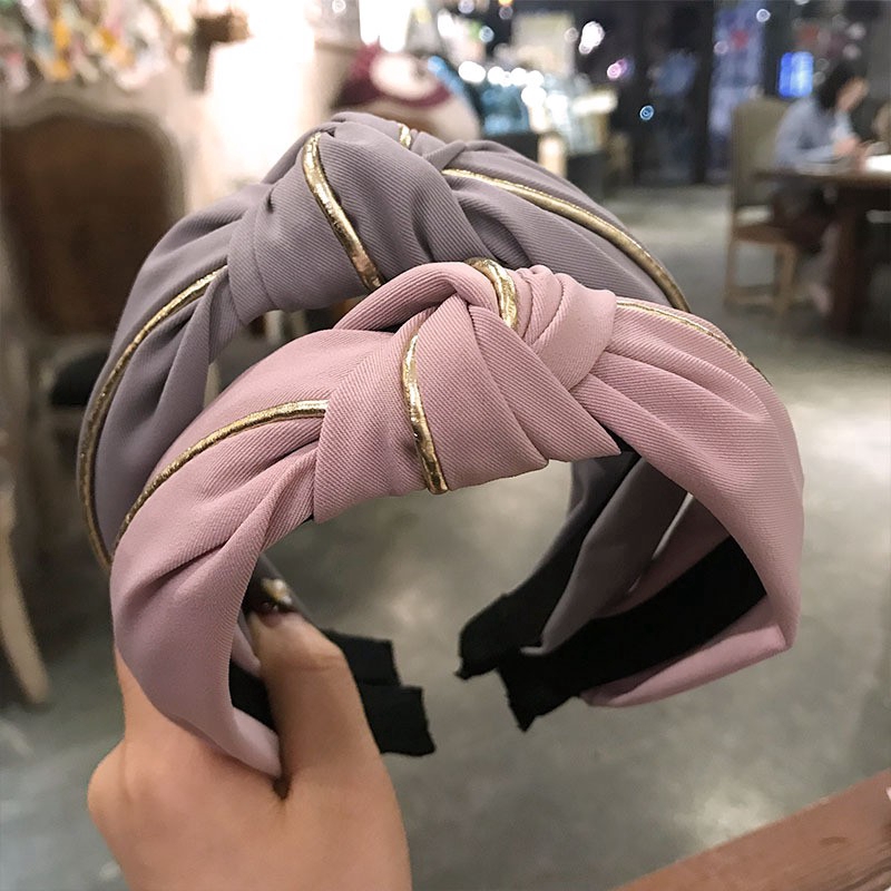 Băng đô cài tóc họa tiết sọc ngang phong cách Hàn Quốc thời trang cho nữ