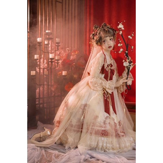 YAS0383-Váy Lolita giấc nơ cá chép Fantasy Mirror