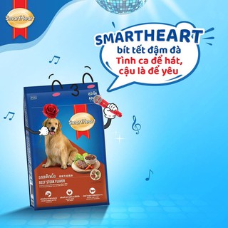 Smart Heart Beef Adult_Thức ăn hạt dành cho chó trưởng thành_Combo 5 túi 400gr