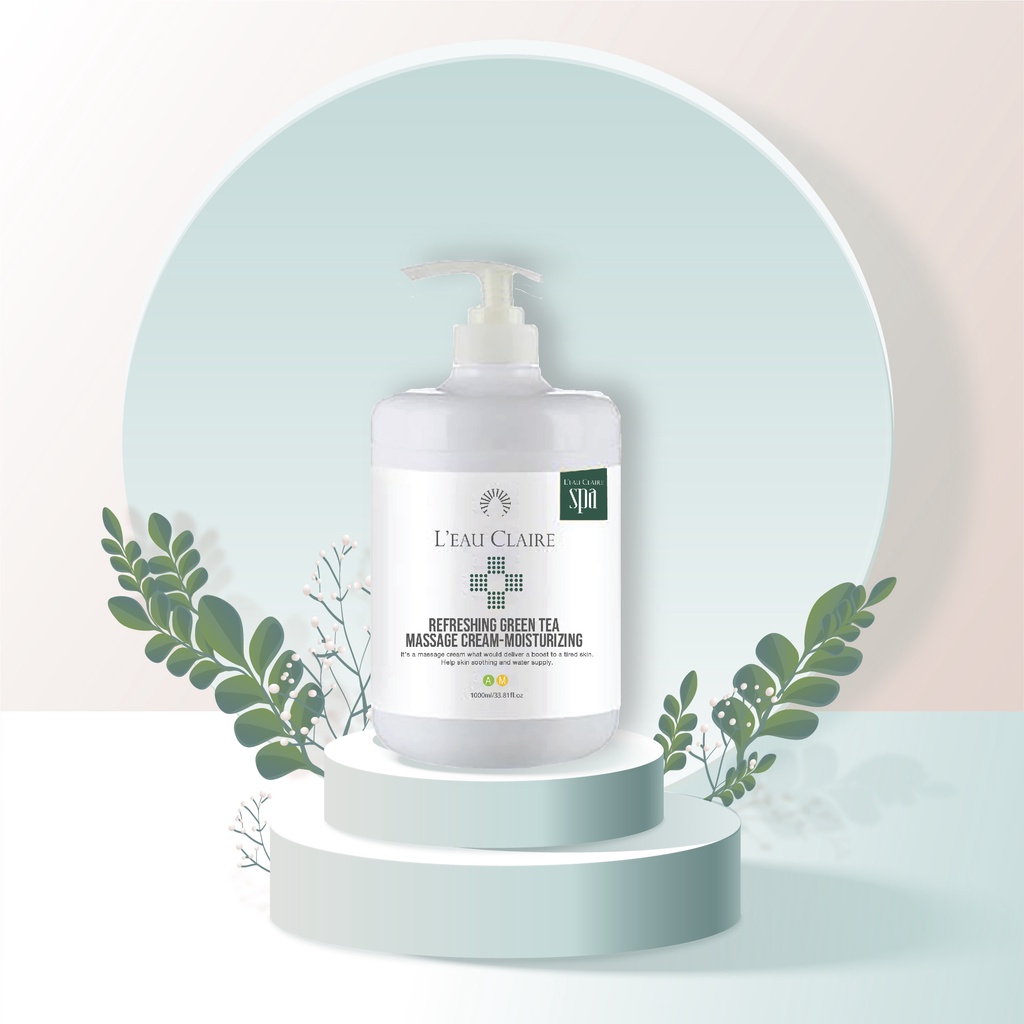 Kem massage cấp ẩm trà xanh L'eau Claire High Frequency Rubbing Cream 1000ml