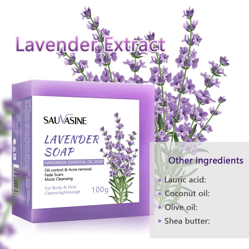 Xà Phòng Hoa Oải Hương Tự Nhiên Tẩy Tế Bào Chết Dưỡng Ẩm Sâu Cho Da