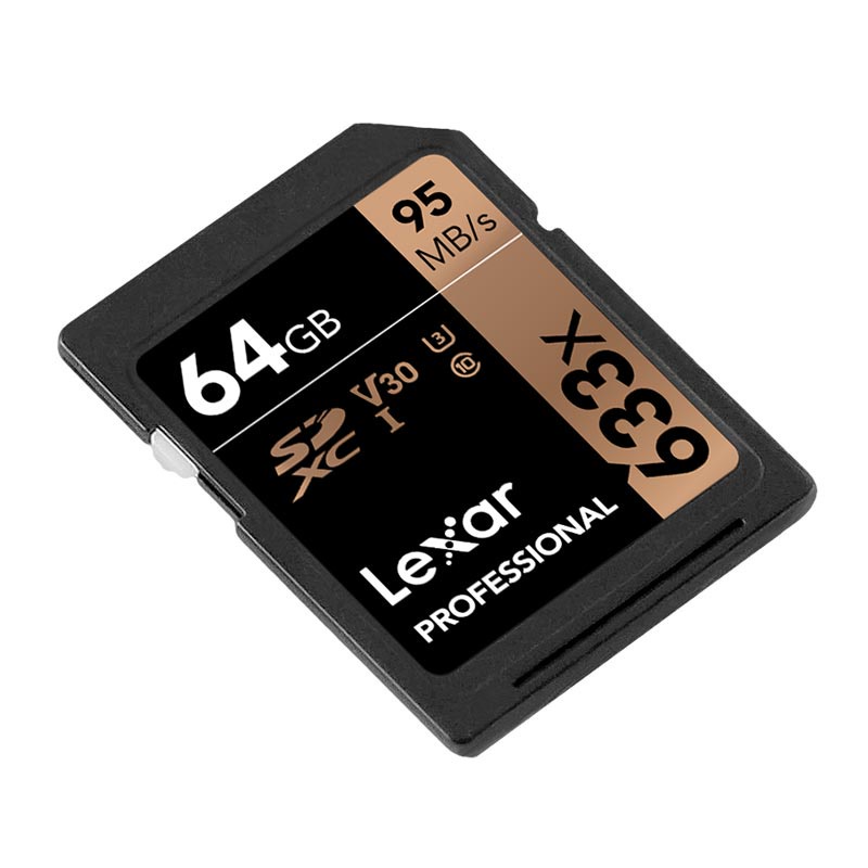 Thẻ Nhớ Lexar SD 64GB 633x Class 10 U3 SDXC carte SD 64GB 4K Cho Máy Ảnh Canon Nikon
