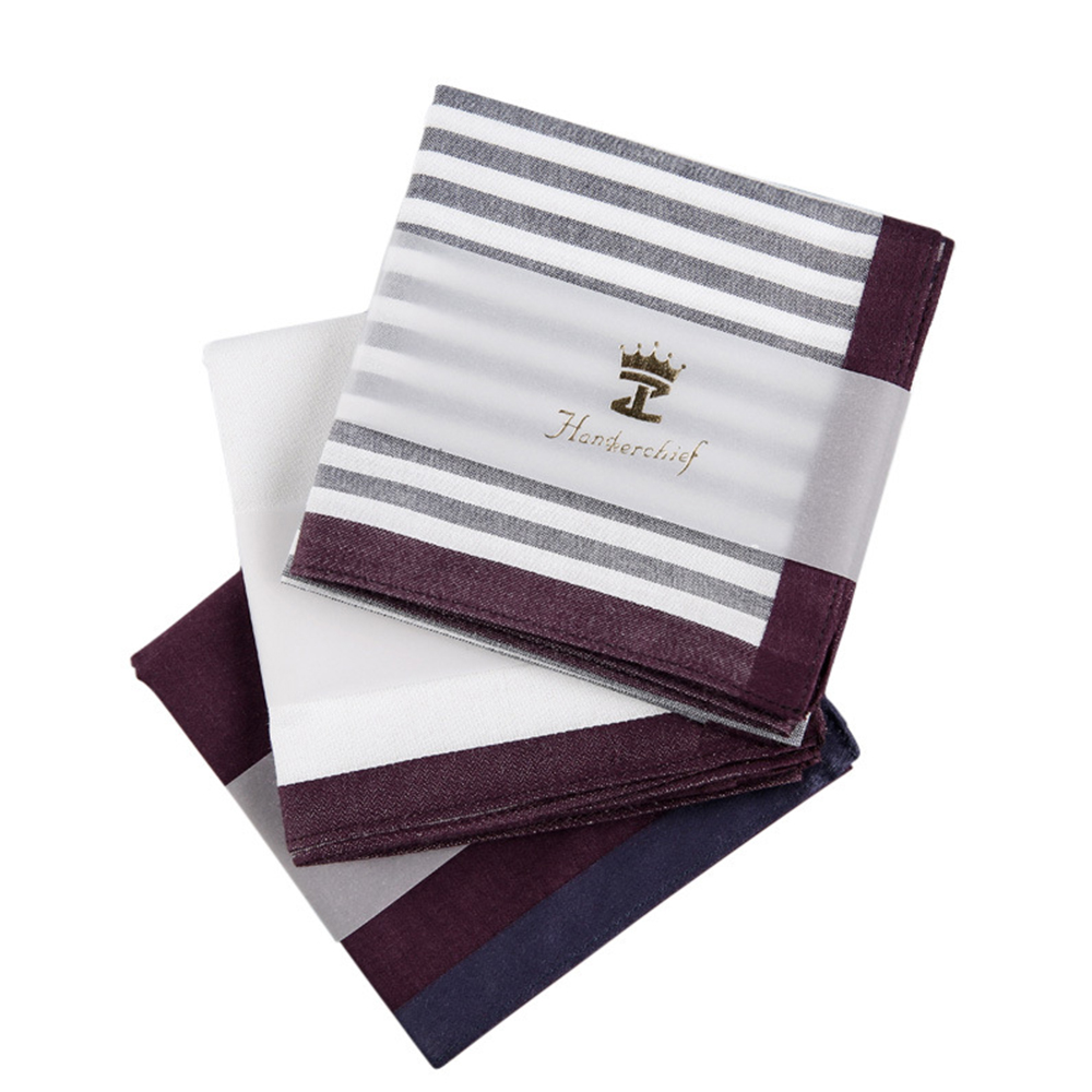 Khăn tay bỏ túi bằng cotton 100% thấm hút mồ hôi 43x43cm cho nam