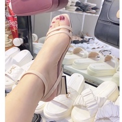Sandal nữ quai mảnh gót tam giác 5p MC3