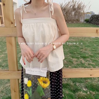 🍉Áo hai dây thô vintage dây bản nhỏ🍉Phong cách Hàn Quốc🍉Hàng Quảng Châu