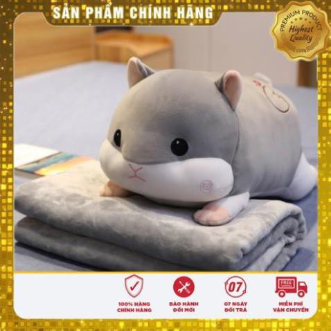 (Tặng 1 móc dán chịu lực)Chăn gối văn phòng chuột Hamster, Chuột xinh, Heo xinh. Gấu bông đẹp cho bé yêu TOP-shop68