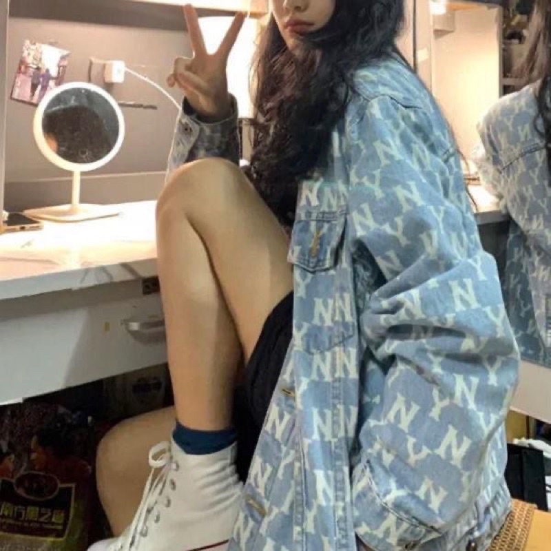 ÁO KHOÁC JEANS DENIM IN CHỮ NY HOTTREND