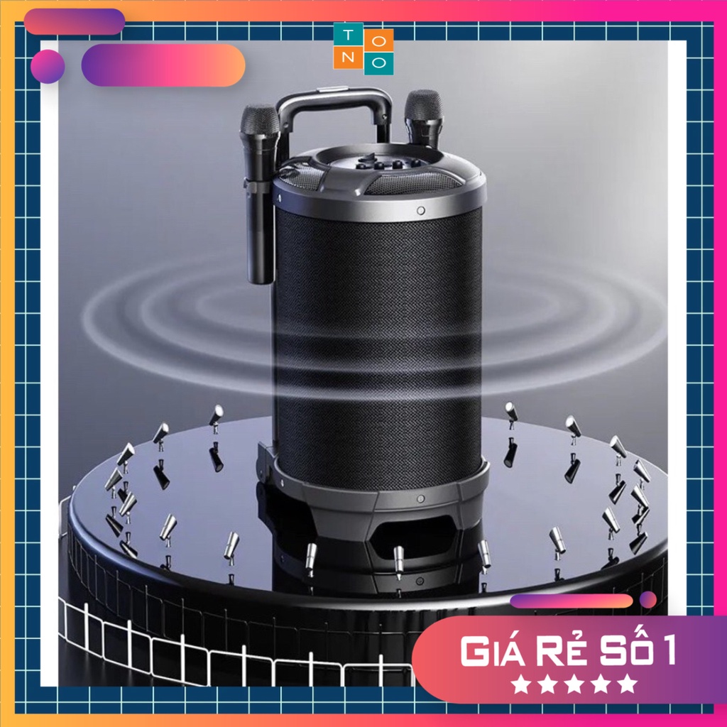 Loa Kéo Karaoke Remax RB-X6 công suất 50W tích hợp 2 micro không dây