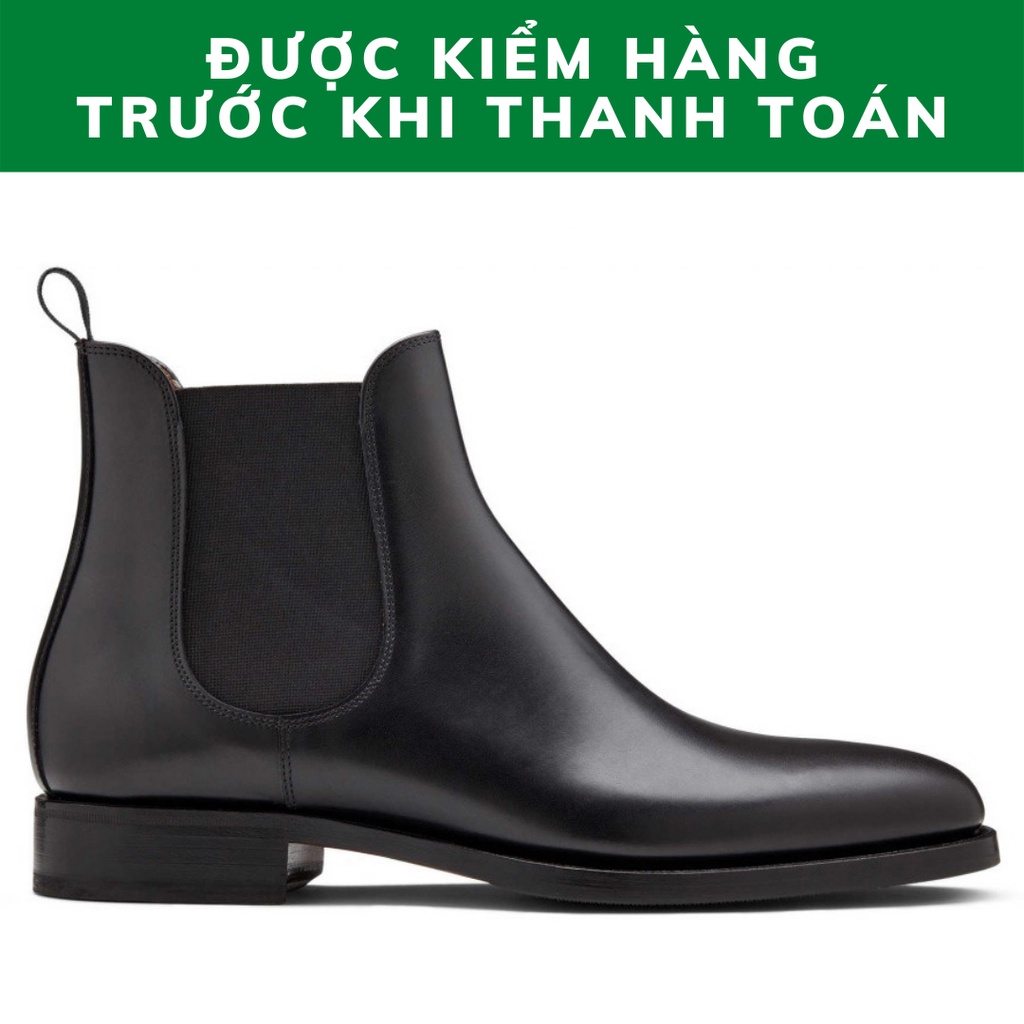Giày Chelsea boots thời trang chất liệu da bò giúp tăng chiều cao 3.5cm 💖Bảo hành 12 tháng💖