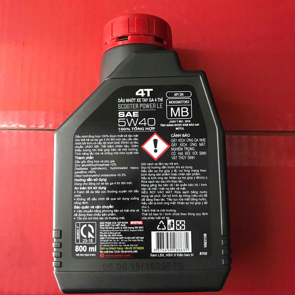 Motul Scooter Power LE 5W40 0.8L