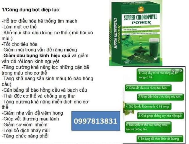 Bột diệp lục SUPER CHLOROPHYLL POWER