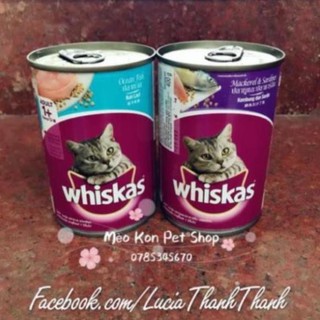 Thức ăn mèo Pate Whiskas lon cá biển 400gram