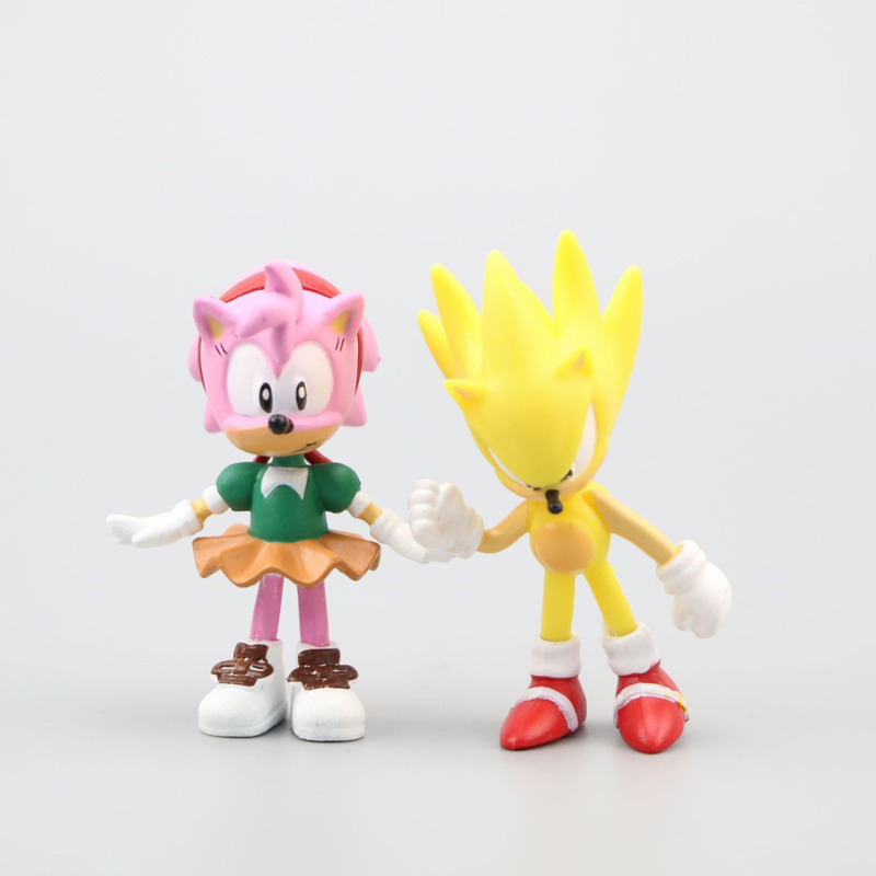 Set 6 Mô Hình Nhân Vật Sonic Trang Trí 7cm