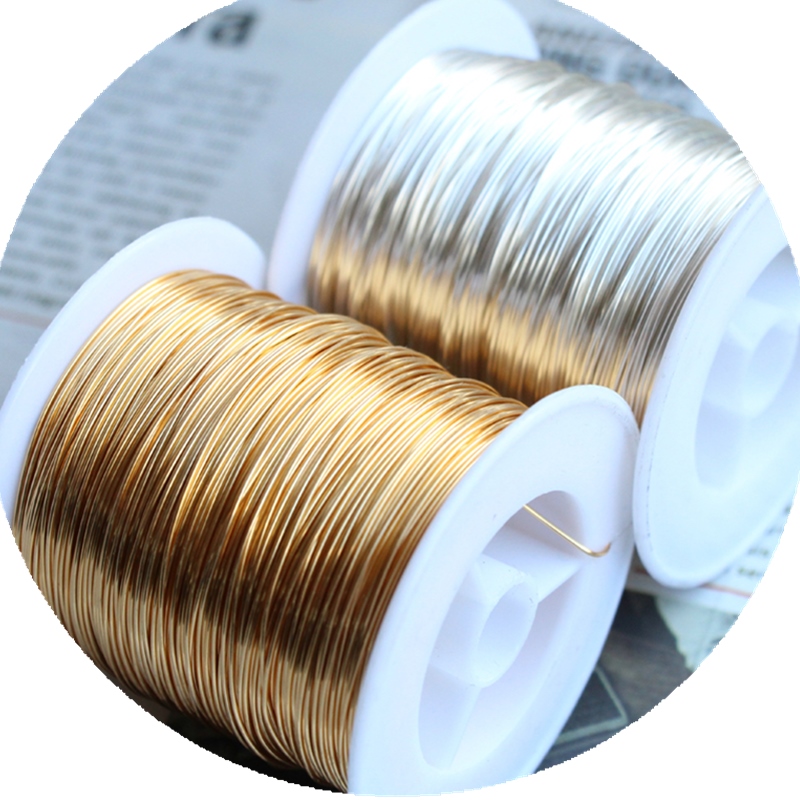 Cuộn Dây Đồng 14K Màu Vàng Bạc Mềm Dùng Để Đan Trang Sức