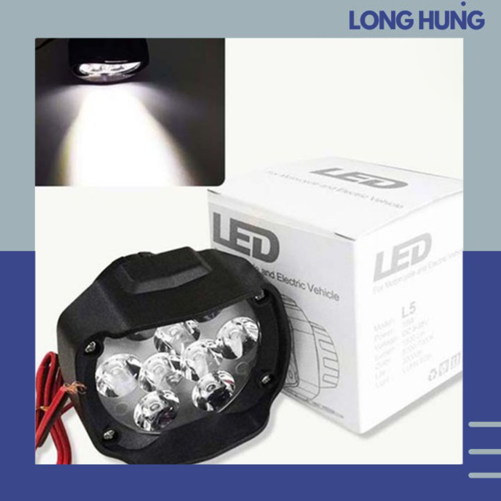 Đèn trợ sáng 9 mắt led, Đèn xe điện, đèn trợ sáng cho xe máy