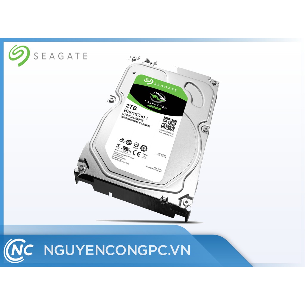 Ổ Cứng HDD Seagate BarraCuda 2Tb 7200rpm | Sata3 256MB Cache | Mới, Chính Hãng, Bảo Hành 24 Tháng