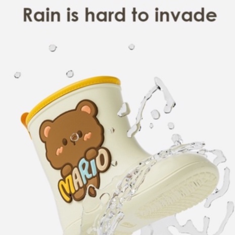 Ủng đi mưa CHEERFUL MARIO chống trượt chống thấm nước họa tiết hoạt hình dễ thương dành cho bé