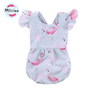 Mikrdoo Bộ Bodysuit Một Mảnh Chấm Bi Hình Thú Dễ Thương Cho Bé Sơ Sinh