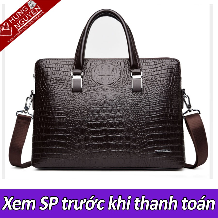 [Mã FASHIONHOTMA hoàn 15 % đơn 150k] Cặp xách da cá sấu sang trọng 2020 | BigBuy360 - bigbuy360.vn