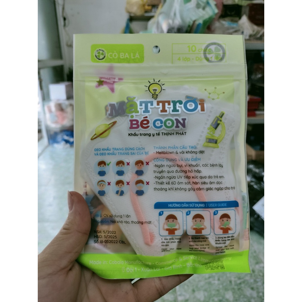 Khẩu trang 5D  trẻ em  Thịnh Phát
