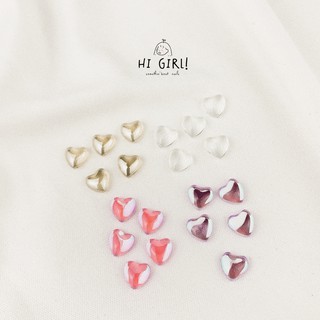 Set charm thạch hình trái tim trang trí móng_Phụ kiện nails