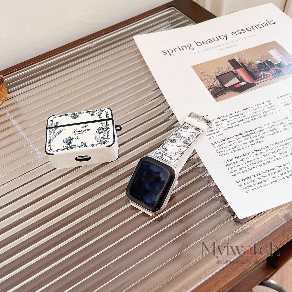 Dây Đeo Đồng Hồ Bằng TPU Mềm Họa Tiết Hoa Trà Cho Apple iwatch series 7 6 SE 5 4 3 2 1 41mm 45mm 44mm 40mm 42mm 38mm