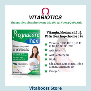Vitamin bầu Pregnacare Max chính hãng từ Anh