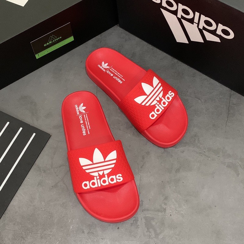 DÉP ADIDAS ADILETTE BÁNH MÌ ĐỎ - FULL BOX XỊN XỊN